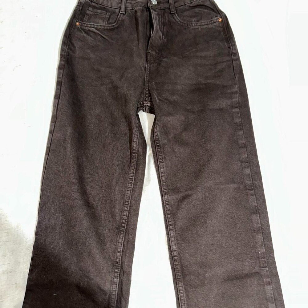 Zara Women's Brown and Black Jeans